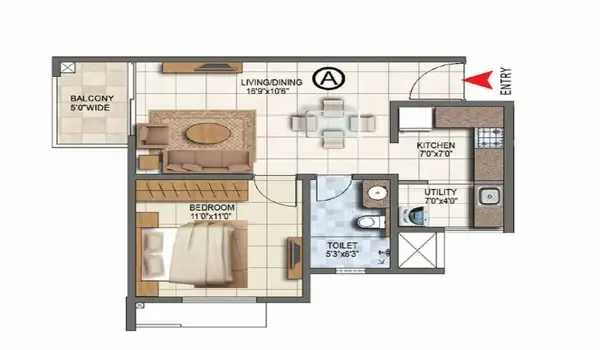 Featured Image of Prestige Park Street 3 BHK Apartment Floor Plan